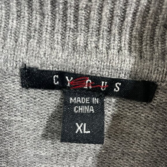 NWOT Cyrus Womens XL Gray Ribbed Cowl Neck Sweater Rayon/Polyester Blend - Picture 4 of 7